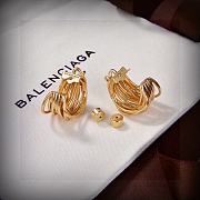 Balenciaga Cookie Earrings Gold - 2