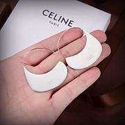 Celine Swirl Hoop Earrings Silver - 3