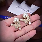 Dior Tribales Earrings Butterfly Gold-Finish White Resin Pearls  - 5