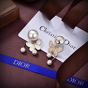 Dior Tribales Earrings Butterfly Gold-Finish White Resin Pearls  - 6