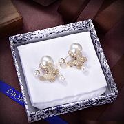 Dior Tribales Earrings Butterfly Gold-Finish White Resin Pearls  - 3