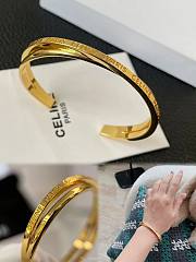 Celine Paris Double Thin Cuff in Brass Gold/ Silver - 4