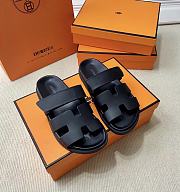 Hermes Chypre Sandals Black - 6