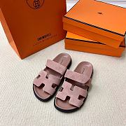 Hermes Chypre Sandals Pink Suede - 6