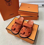 Hermes Chypre Sandals Orange Suede - 1