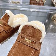 Miu Miu Shearling-lined Suede Slippers Brown - 5