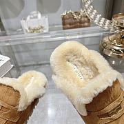 Miu Miu Shearling-lined Suede Slippers Light Brown - 4