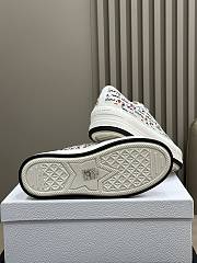 Dioramour Walk'n'Dior Platform Sneaker White Cotton with Embroidered Black and Red Je Vous Adore Motif - 5