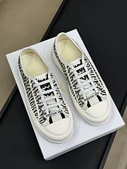 Walk'n'Dior Platform Sneaker Embroidered Cotton with White and Black Miss Dior Allover Motif - 6