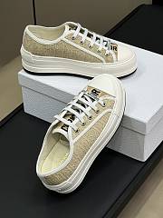 Walk'n'Dior Platform Sneaker Natural Raffia-Effect Cotton Embroidered with Dior Oblique Motif - 5