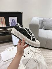 Walk'n'Dior Platform Sneaker Black and White Cannage Tweed - 6