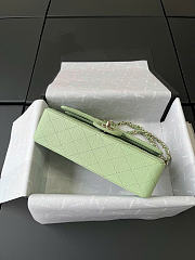 Chanel Small Classic Flap Caviar Quilted Mint Green - 23x14.5x6cm - 3