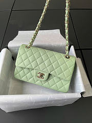 Chanel Small Classic Flap Caviar Quilted Mint Green - 23x14.5x6cm - 4