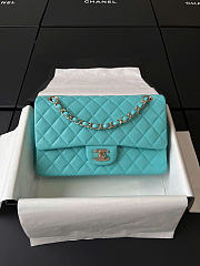 Chanel Small Classic Flap Caviar Quilted Tiffany Blue - 23x14.5x6cm - 1