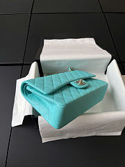 Chanel Small Classic Flap Caviar Quilted Tiffany Blue - 23x14.5x6cm - 2