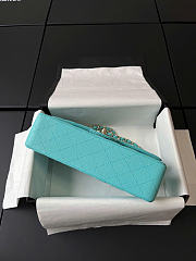 Chanel Small Classic Flap Caviar Quilted Tiffany Blue - 23x14.5x6cm - 3