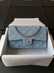 Chanel Small Classic Flap Denim Blue - 23x14.5x6cm - 1