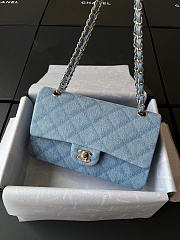 Chanel Small Classic Flap Denim Blue - 23x14.5x6cm - 3