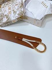 Dior Nolita Belt Brown Smooth Calfskin and Rope 80mm - 5