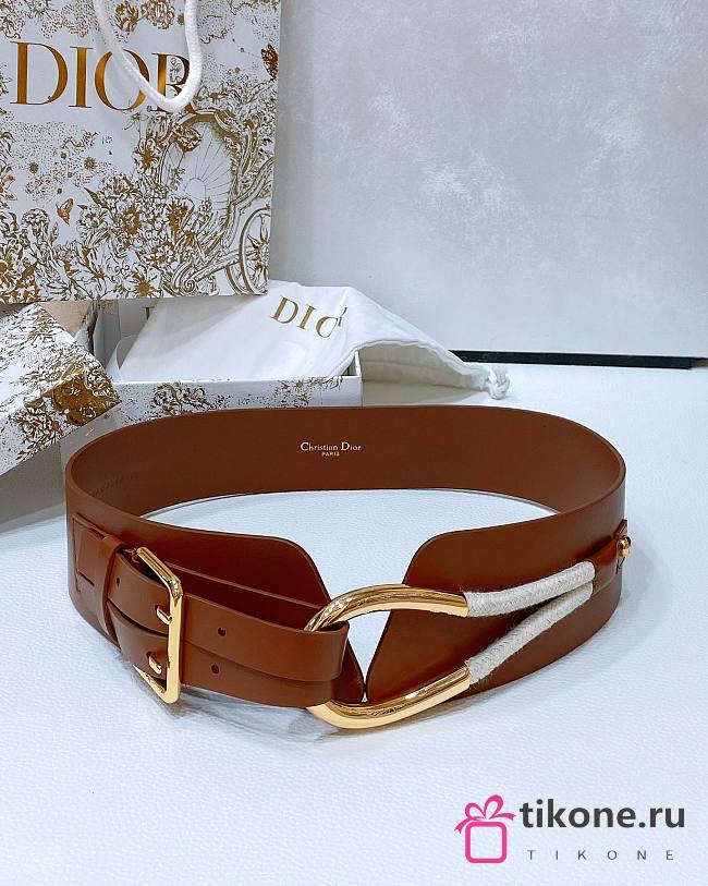 Dior Nolita Belt Brown Smooth Calfskin and Rope 80mm - 1