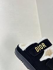 Dioract Slide Black Suede Goatskin  - 3