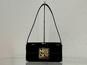 Miss Dior Flap Bag Black Patent Calfskin - 22x11x6cm - 1