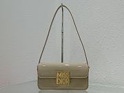 Miss Dior Flap Bag Rope Beige Patent Calfskin - 22x11x6cm - 1