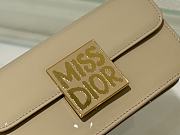 Miss Dior Flap Bag Rope Beige Patent Calfskin - 22x11x6cm - 5