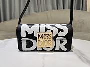 Miss Dior Flap Bag Black and White Miss Dior Graffiti Printed Calfskin - 22x11x6cm - 3