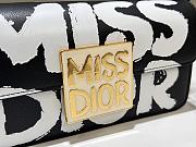 Miss Dior Flap Bag Black and White Miss Dior Graffiti Printed Calfskin - 22x11x6cm - 2