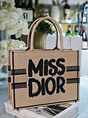 Medium Dior Book Tote Beige and Black Miss Dior Graffiti Embroidery - 36x27.5x16.5cm - 5