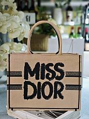 Medium Dior Book Tote Beige and Black Miss Dior Graffiti Embroidery - 36x27.5x16.5cm - 4