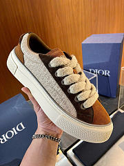 Dior B33 Sneaker Beige Dior Oblique Jacquard with Brown and Cognac Suede - 4