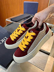 Dior B33 Sneaker Beige Dior Oblique Jacquard and Burgundy Suede - 4