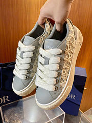 Dior B33 Sneaker Gray Smooth Calfskin - 4