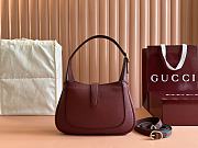 Gucci Jackie 1961 Small Shoulder Bag Red Grain Leather - 19x27.5x4cm - 4