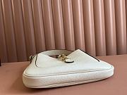 Gucci Jackie 1961 Small Shoulder Bag White Grain Leather - 19x27.5x4cm - 4