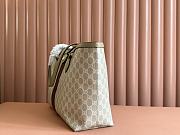 Gucci Ophidia Medium Tote Bag Beige/ White GG Supreme Canvas Oatmeal Leather - 38x28x14cm - 5