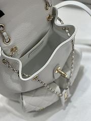 Chanel 23A Duma Backpack Large Caviar White - 20x21x11cm - 2