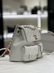 Chanel 23A Duma Backpack Large Caviar White - 20x21x11cm - 3