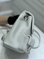 Chanel 23A Duma Backpack Large Caviar White - 20x21x11cm - 5