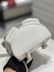 Chanel 23A Duma Backpack Small Caviar White - 17x17x9cm - 4