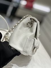 Chanel 23A Duma Backpack Small Caviar White - 17x17x9cm - 2