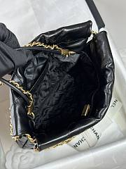 Chanel 22 Mini Handbag Shiny Calfskin Imitation Pearls & Gold-Tone Metal Black - 20×19×6cm - 2