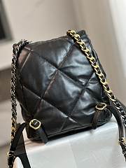 Chanel 19 Backpack Shiny Lambskin Black - 26x22x16cm - 5