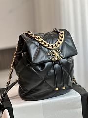 Chanel 19 Backpack Shiny Lambskin Black - 26x22x16cm - 3