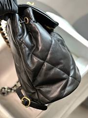 Chanel 19 Backpack Shiny Lambskin Black - 26x22x16cm - 2