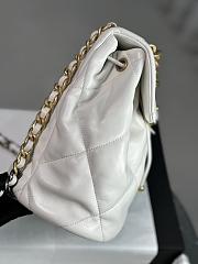 Chanel 19 Backpack Shiny Lambskin White - 26x22x16cm - 5