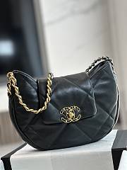 Chanel 19 Hobo Bag Shiny Lambskin Black - 29x19x6cm - 2