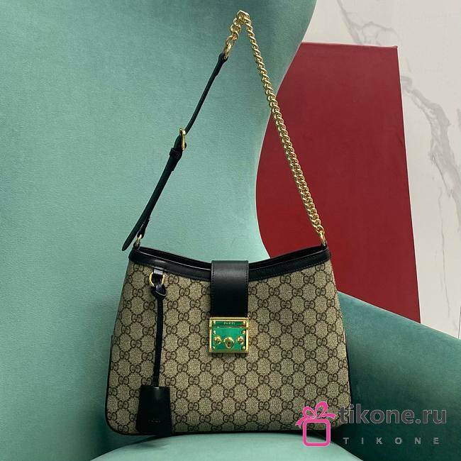 Gucci Padlock GG Medium Shoulder Bag Black - 32.5x24x5.5cm - 1